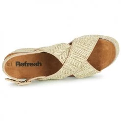 Chaussures Femme Sandales et Nu-pieds Refresh AMELA Beige -Sandales Soldes Boutique 18980122 500 F