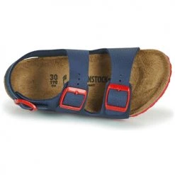 Chaussures Garçon Sandales et Nu-pieds Birkenstock MILANO Bleu / Rouge -Sandales Soldes Boutique 18980389 500 F