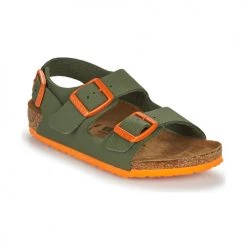 Chaussures Garçon Sandales et Nu-pieds Birkenstock MILANO Kaki / Orange