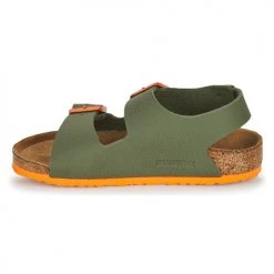 Chaussures Garçon Sandales et Nu-pieds Birkenstock MILANO Kaki / Orange -Sandales Soldes Boutique 18980390 500 D