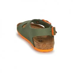 Chaussures Garçon Sandales et Nu-pieds Birkenstock MILANO Kaki / Orange -Sandales Soldes Boutique 18980390 500 E