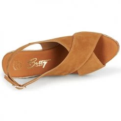 Chaussures Femme Sandales et Nu-pieds Betty London OHINDRA Cognac -Sandales Soldes Boutique 18980985 500 F