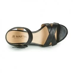 Chaussures Femme Sandales et Nu-pieds JB Martin QUERIDA Noir / Gris -Sandales Soldes Boutique 18987300 500 F