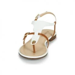 Chaussures Femme Sandales et Nu-pieds JB Martin 2GAELIA Blanc / Marron -Sandales Soldes Boutique 19012798 500 C