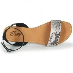 Chaussures Femme Sandales et Nu-pieds Betty London GIMY Noir/gris -Sandales Soldes Boutique 19052040 500 F