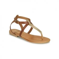 Chaussures Femme Sandales et Nu-pieds Betty London ORIOUL Camel/doré