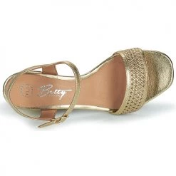 Chaussures Femme Sandales et Nu-pieds Betty London OUPETTE Doré -Sandales Soldes Boutique 19052064 500 F