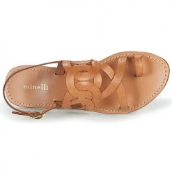 Chaussures Femme Sandales et Nu-pieds Minelli NOUNNA Marron -Sandales Soldes Boutique 19057462 500 F