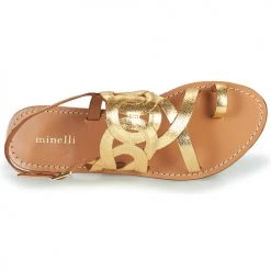 Chaussures Femme Sandales et Nu-pieds Minelli NOUNNA Doré -Sandales Soldes Boutique 19057463 500 F