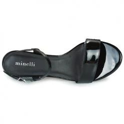 Chaussures Femme Sandales et Nu-pieds Minelli HENRIA Noir -Sandales Soldes Boutique 19057469 500 F
