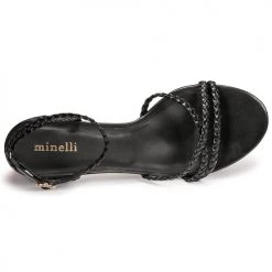 Chaussures Femme Sandales et Nu-pieds Minelli HARIETTE Noir -Sandales Soldes Boutique 19057470 500 F