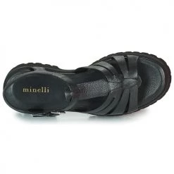 Chaussures Femme Sandales et Nu-pieds Minelli HELLHA Noir -Sandales Soldes Boutique 19057474 500 F