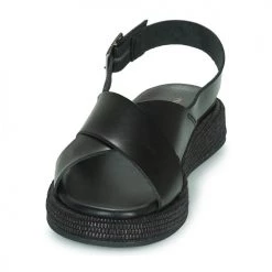 Chaussures Femme Sandales et Nu-pieds Minelli HADDIA Noir -Sandales Soldes Boutique 19057477 500 C