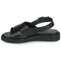 Chaussures Femme Sandales et Nu-pieds Minelli HADDIA Noir -Sandales Soldes Boutique 19057477 500 D