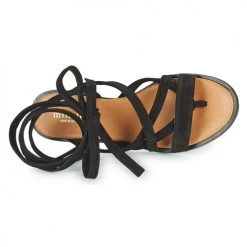 Chaussures Femme Sandales et Nu-pieds Minelli HURIA Noir -Sandales Soldes Boutique 19057480 500 F