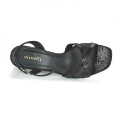 Chaussures Femme Sandales et Nu-pieds Minelli THIPHANNIE Noir -Sandales Soldes Boutique 19057508 500 F
