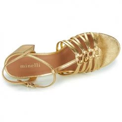 Chaussures Femme Sandales et Nu-pieds Minelli THERENA Doré -Sandales Soldes Boutique 19057514 500 F