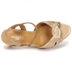 Chaussures Femme Sandales et Nu-pieds Minelli PHILOMENE Doré -Sandales Soldes Boutique 19057516 500 F