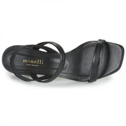 Chaussures Femme Sandales et Nu-pieds Minelli TEILYE Noir -Sandales Soldes Boutique 19057525 500 F