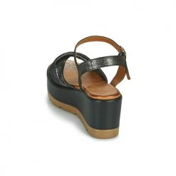 Chaussures Femme Sandales et Nu-pieds Café Noir HOLISTA Noir -Sandales Soldes Boutique 19108692 500 E