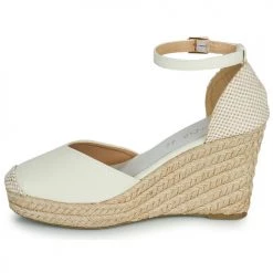 Chaussures Femme Sandales et Nu-pieds Café Noir FRILIA Beige -Sandales Soldes Boutique 19157592 500 D