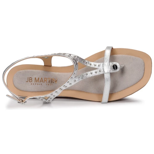 Chaussures Femme Sandales et Nu-pieds JB Martin ALANIS Métal silver 6 Chaussures Femme Sandales et Nu-pieds JB Martin ALANIS Métal silver – Image 6