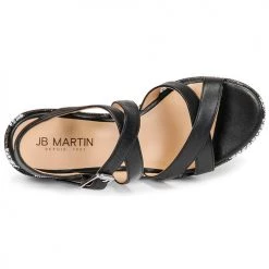 Chaussures Femme Sandales et Nu-pieds JB Martin DARELO Noir -Sandales Soldes Boutique 19172984 500 F