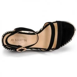 Chaussures Femme Sandales et Nu-pieds JB Martin DORKA Noir -Sandales Soldes Boutique 19173200 500 F
