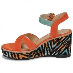 Chaussures Femme Sandales et Nu-pieds JB Martin EMEA Papaye -Sandales Soldes Boutique 19173203 500 D