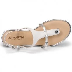 Chaussures Femme Sandales et Nu-pieds JB Martin GAELIA Blanc/argent -Sandales Soldes Boutique 19173212 500 F