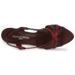 Chaussures Femme Sandales et Nu-pieds Stéphane Kelian PRISCILLE Marron / Bordeaux -Sandales Soldes Boutique 192178 500 F