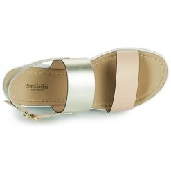 Chaussures Femme Sandales et Nu-pieds NeroGiardini SABRI Blanc / Doré -Sandales Soldes Boutique 19236445 500 F