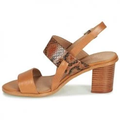 Chaussures Femme Sandales et Nu-pieds Karston LIMEY Camel -Sandales Soldes Boutique 19496523 500 D