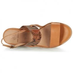 Chaussures Femme Sandales et Nu-pieds Karston LIMEY Camel -Sandales Soldes Boutique 19496523 500 F