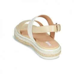 Chaussures Femme Sandales et Nu-pieds Geox LEELU Beige -Sandales Soldes Boutique 19709179 500 E