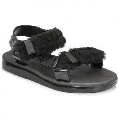 Chaussures Femme Sandales et Nu-pieds Melissa MELISSA PAPETTE FLUFFY RIDER AD Noir