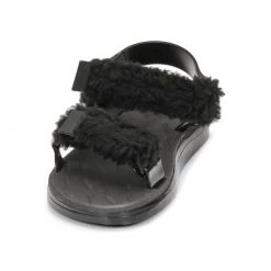 Chaussures Femme Sandales et Nu-pieds Melissa MELISSA PAPETTE FLUFFY RIDER AD Noir -Sandales Soldes Boutique 19984261 500 C