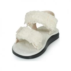 Chaussures Femme Sandales et Nu-pieds Melissa MELISSA PAPETTE FLUFFY RIDER AD Beige/Noir -Sandales Soldes Boutique 19984262 500 C