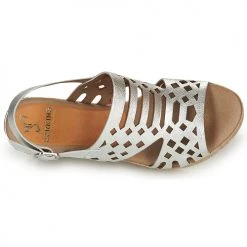 Chaussures Femme Sandales et Nu-pieds Dorking SALMA Argenté -Sandales Soldes Boutique 20274764 500 F