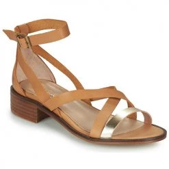 Chaussures Femme Sandales et Nu-pieds Casual Attitude COUTIL Camel / Or