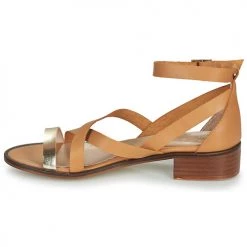 Chaussures Femme Sandales et Nu-pieds Casual Attitude COUTIL Camel / Or -Sandales Soldes Boutique 20335701 500 D