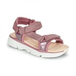 Chaussures Fille Sandales et Nu-pieds Geox J SANDAL LUNARE GIRL Rose