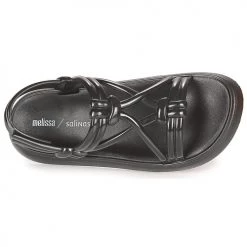 Chaussures Femme Sandales et Nu-pieds Melissa MELISSA PAPETE ESSENTIAL SAND. + SALINAS AD Noir -Sandales Soldes Boutique 21083416 500 F