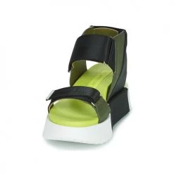 Chaussures Femme Sandales et Nu-pieds United nude DELTA RUN Noir / Jaune -Sandales Soldes Boutique 21097312 500 C