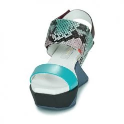 Chaussures Femme Sandales et Nu-pieds United nude DELTA WEDGE SANDAL Noir / Multicolore -Sandales Soldes Boutique 21097313 500 C