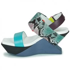 Chaussures Femme Sandales et Nu-pieds United nude DELTA WEDGE SANDAL Noir / Multicolore -Sandales Soldes Boutique 21097313 500 D