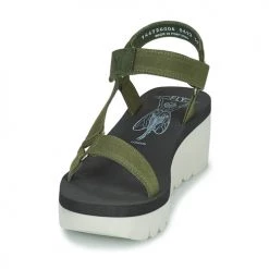 Chaussures Femme Sandales et Nu-pieds Fly London YEFA Kaki -Sandales Soldes Boutique 21097330 500 C