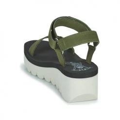 Chaussures Femme Sandales et Nu-pieds Fly London YEFA Kaki -Sandales Soldes Boutique 21097330 500 E