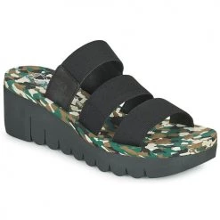 Chaussures Femme Sandales et Nu-pieds Fly London YIAN Noir / Kaki