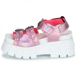 Chaussures Femme Sandales et Nu-pieds New Rock DISCO HOLO Rose irisé -Sandales Soldes Boutique 21097993 500 D